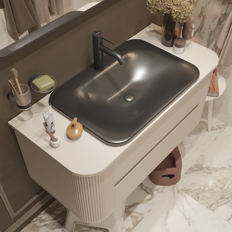 Смеситель для раковины Kludi Bozz 382823976, черный