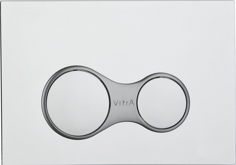Кнопка смыва для унитаза VitrA Sirius 740-0480 пластик, цвет глянцевый хром