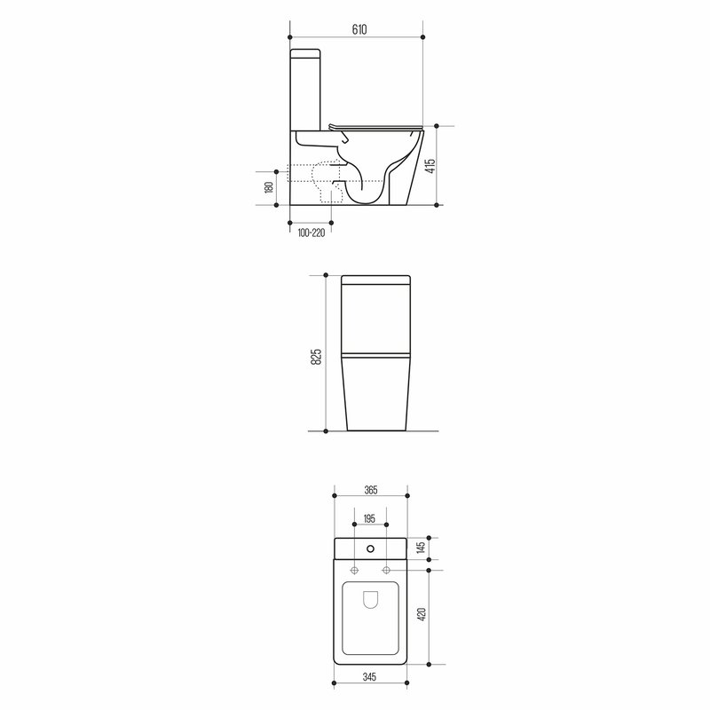 Унитаз-компакт напольный WAVE Square 553133