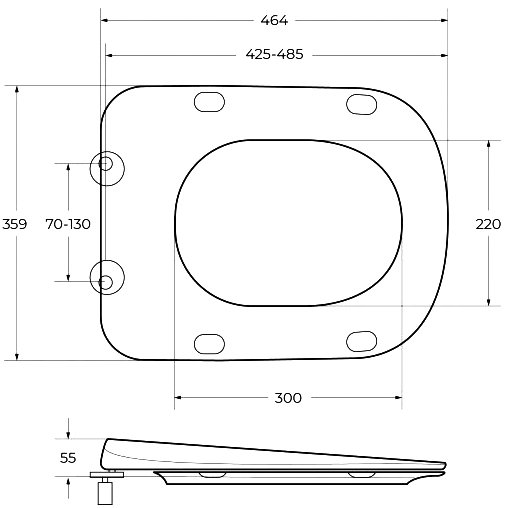 Унитаз-компакт напольный Cezares Lux CZR-159-CPR/CZR-159-SC