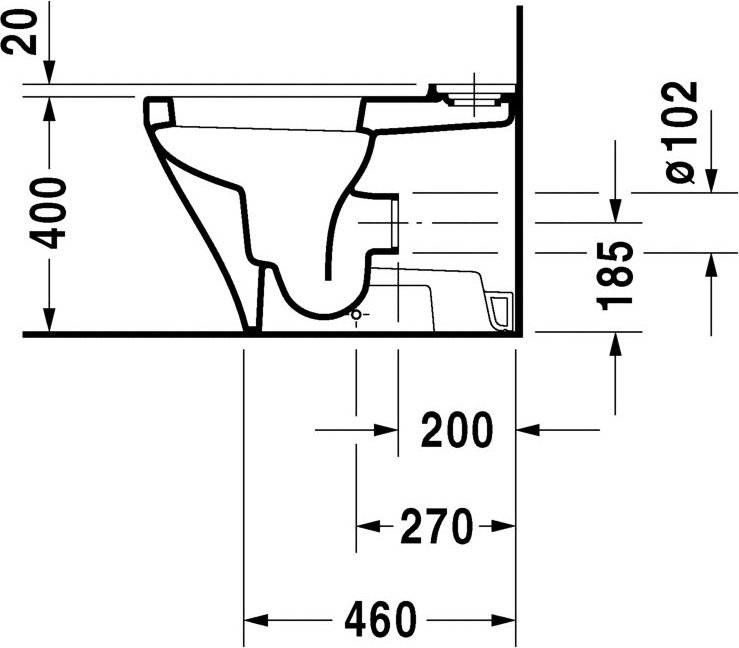 Унитаз-компакт напольный Duravit DuraStyle 215509, сиденье 0063790000 с микролифтом