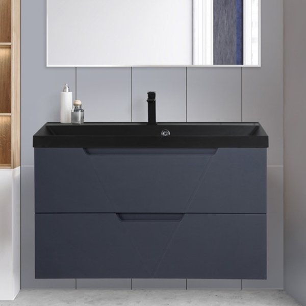 Тумба под раковину без столешницы BelBagno Vittoria 100 подвесная, grigio opaco