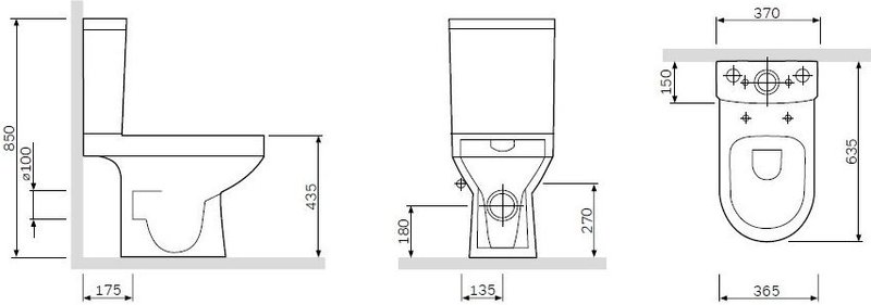 Унитаз-компакт напольный AM.PM C708600WH FlashClean
