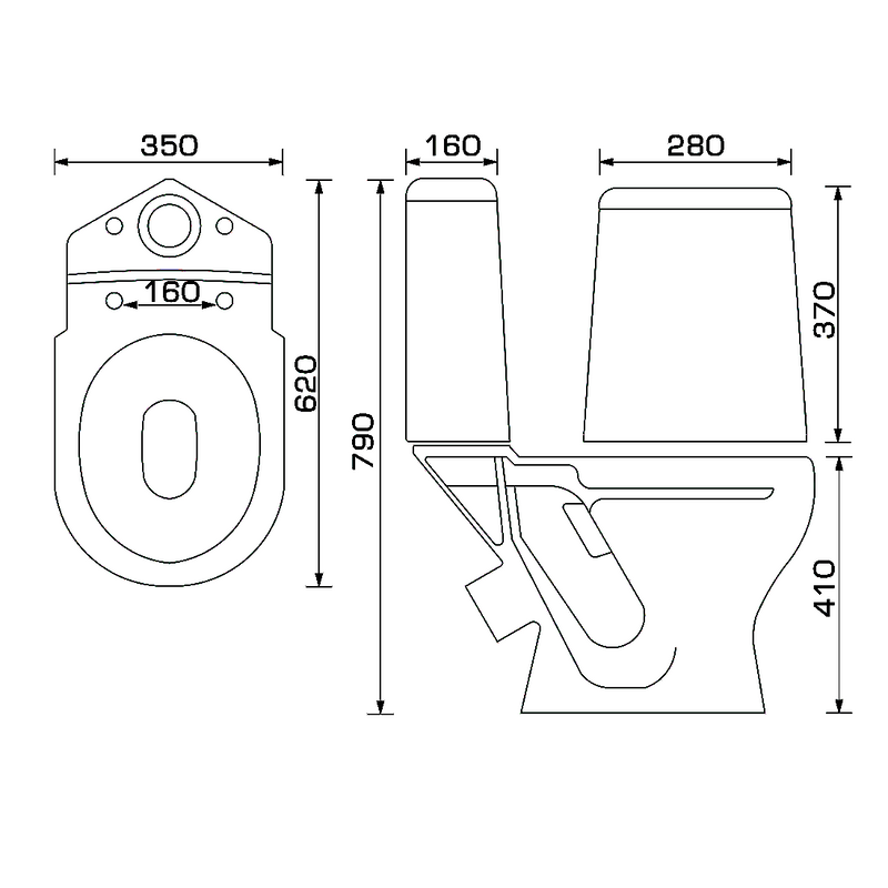 Унитаз-компакт напольный Gesso W102 Home De Luxe 9012357