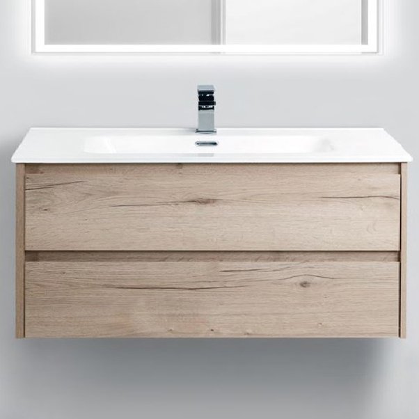 Тумба под раковину без столешницы BelBagno Kraft 100 rovere galifax bianco