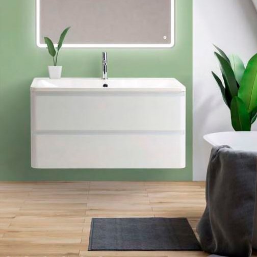 Тумба под раковину без столешницы BelBagno Albano 100 подвесная, bianco lucido