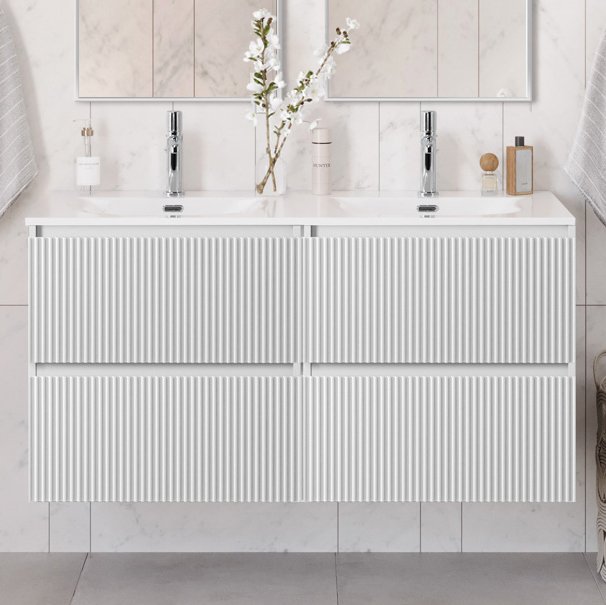 Тумба под раковину без столешницы BelBagno Uno 120 подвесная, 4 ящика, bianco opaco