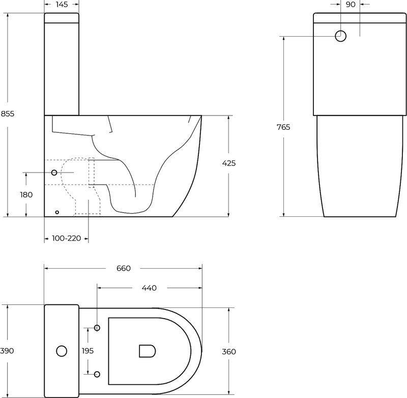 Унитаз-компакт напольный BelBagno Sfera-r BB2141CPR/SC
