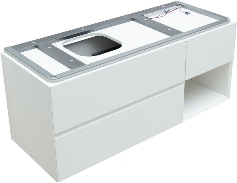 Тумба под раковину без столешницы Allen Brau Infinity 120 L подвесная, белый матовый