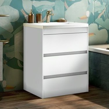 Тумба под раковину без столешницы Art&Max Family 60, напольная, Bianco Lucido