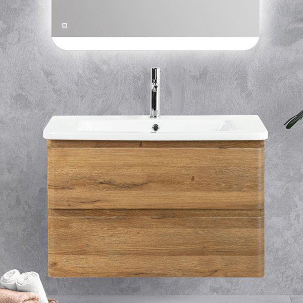 Тумба под раковину без столешницы BelBagno Albano-Cer 80 подвесная, rovere rustico