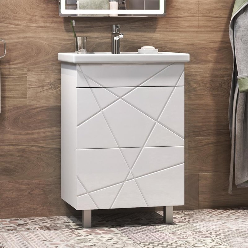 Тумба под раковину без столешницы Vigo Geometry 50 белая