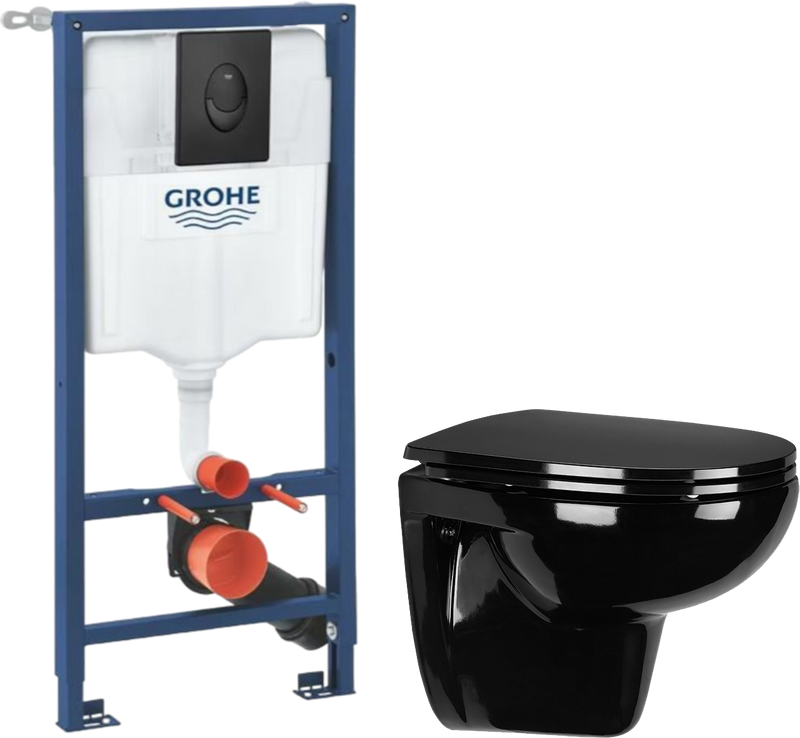 Комплект 2 в 1 Унитаз подвесной Wanfald Lauta 47374100005 + Инсталляция с кнопкой Grohe Rapid SL 1000044