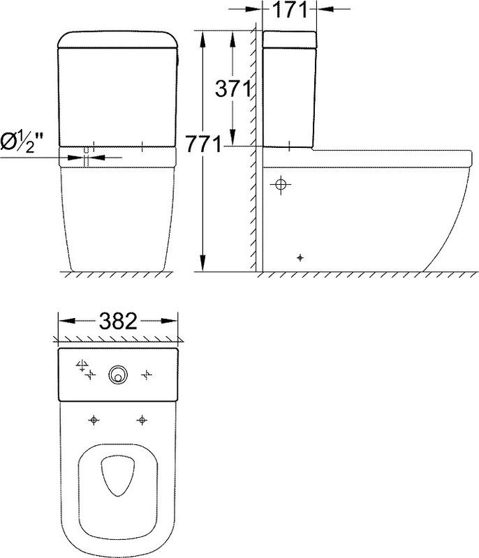 Унитаз-компакт напольный Grohe Euro Ceramic 39338000