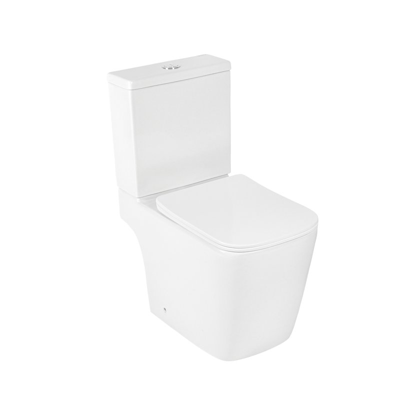 Унитаз-компакт напольный Royce Crown RCT-152204WH безободковый, с микролифтом
