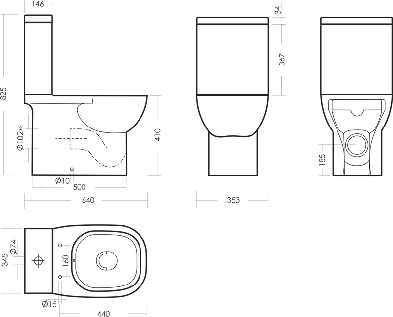 Унитаз-компакт напольный Sanita luxe Quadro Comfort