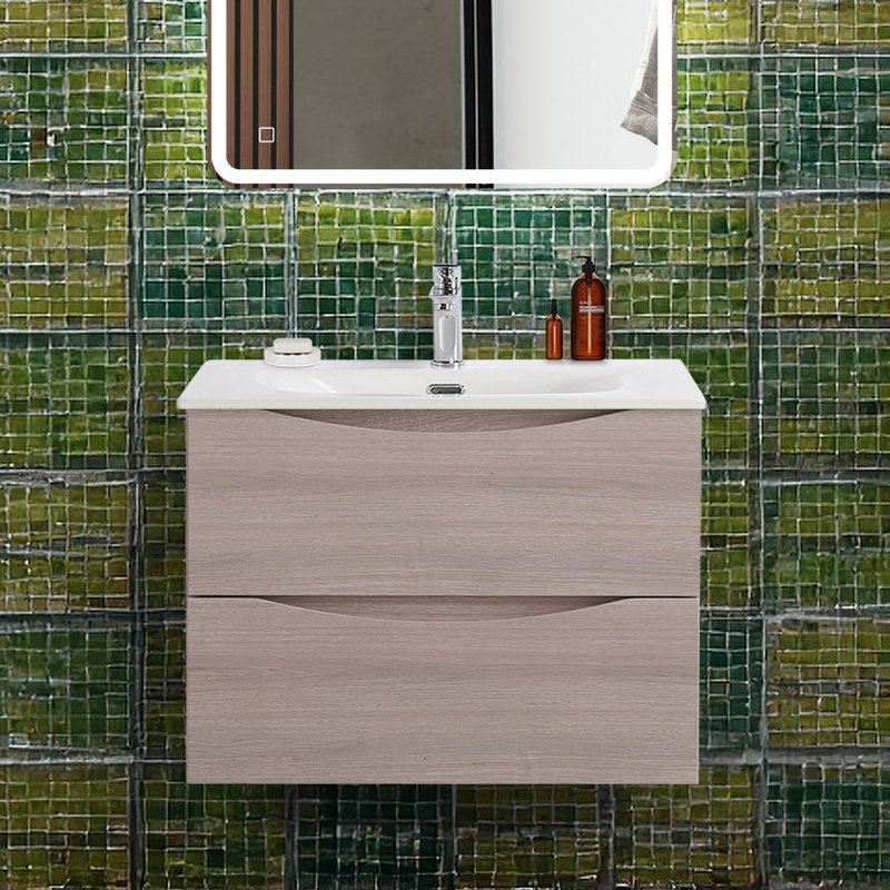 Тумба под раковину без столешницы BelBagno Marino-cer-n 70 подвесная, rovere grigio