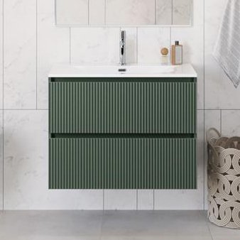 Тумба под раковину без столешницы BelBagno Uno 80 подвесная, 2 ящика, матовая еловая