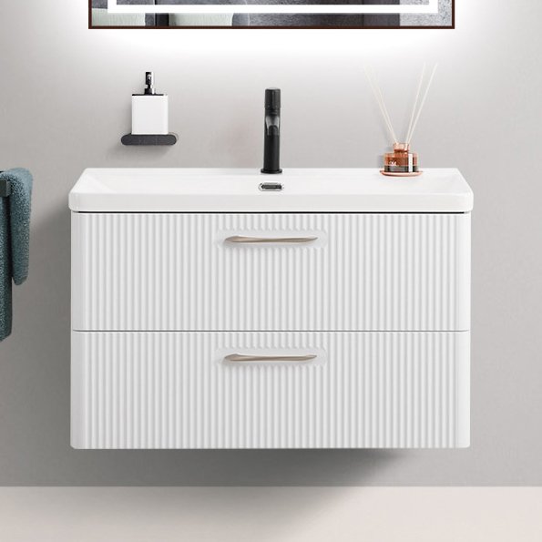 Тумба под раковину без столешницы BelBagno Due 80 белый металлик