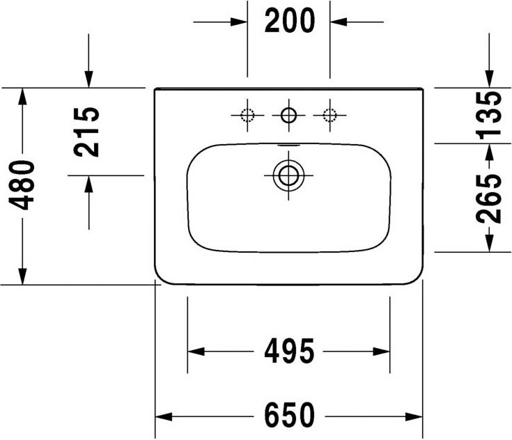Мебельная раковина Duravit DuraStyle 65
