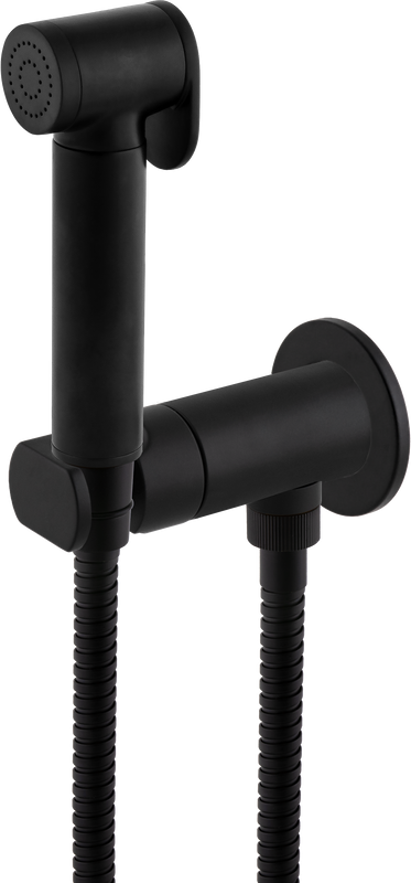Гигиенический душ Remer X Style N64W, со смесителем, С ВНУТРЕННЕЙ ЧАСТЬЮ, чёрный матовый