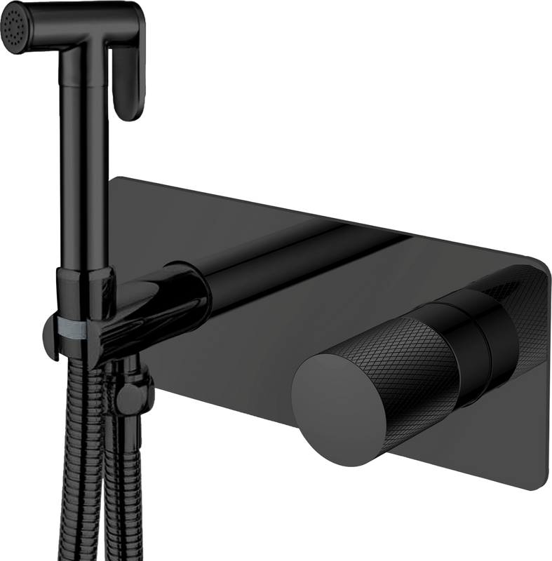 Гигиенический душ Boheme Stick 127-BB.2, со смесителем, С ВНУТРЕННЕЙ ЧАСТЬЮ, black, touch black