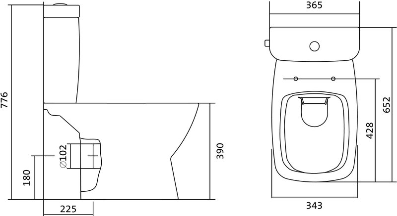 Унитаз-компакт напольный Santek Нео rimless 1WH302418