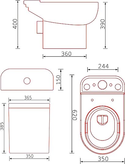 Унитаз-компакт напольный SMARTsant СмартСити VT1101W