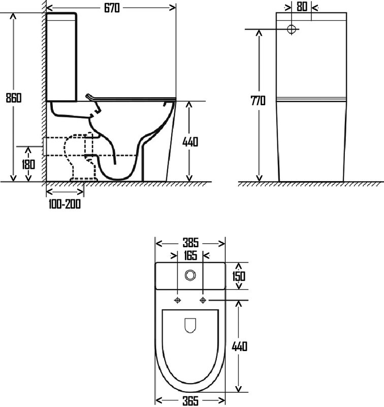 Унитаз-компакт напольный AQUAme AQM1001