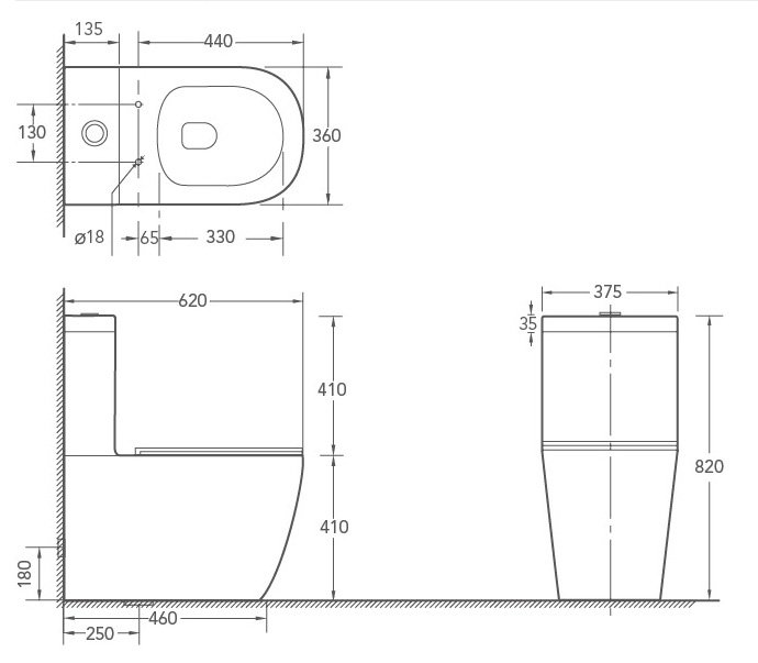 Унитаз-компакт напольный SantiLine SL-5016