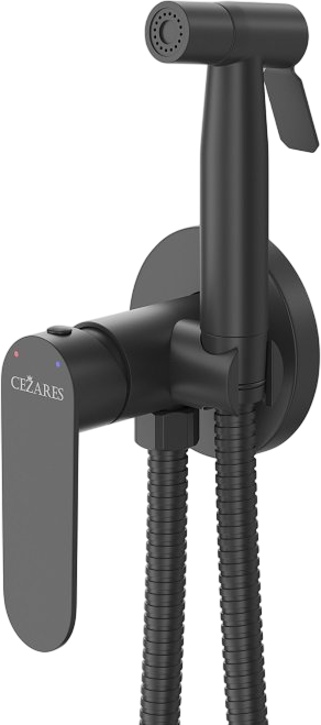 Гигиенический душ Cezares Stylus STYLUS-DIF-NOP, С ВНУТРЕННЕЙ ЧАСТЬЮ, матовый черный