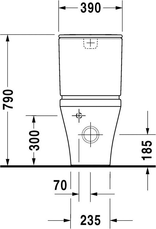 Унитаз-компакт напольный Duravit DuraStyle 215509, сиденье 0063790000 с микролифтом
