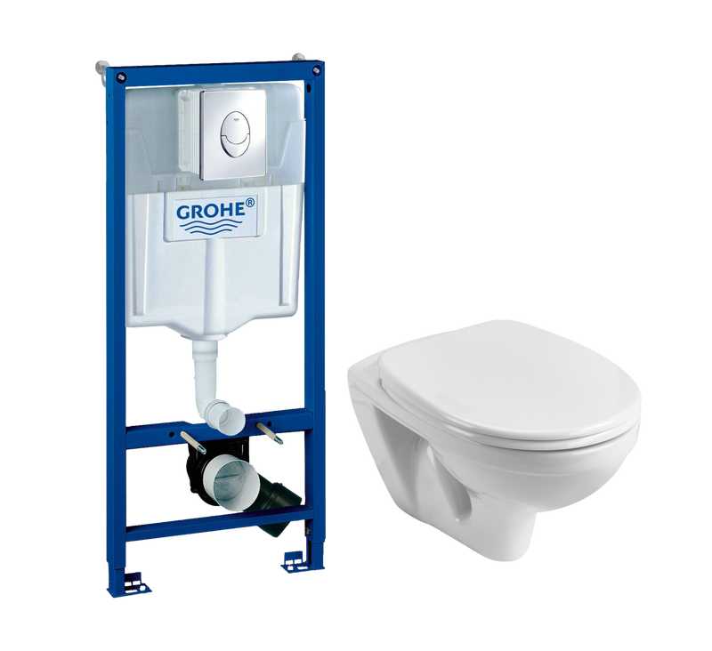 Комплект 2 в 1 Унитаз подвесной Santek Бореаль 1WH301977 + Инсталляция с кнопкой Grohe Rapid SL 38721001