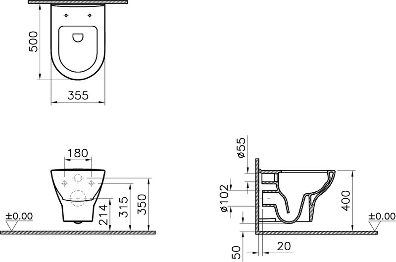 Комплект 4 в 1 VitrA L-box 9012B003-7206