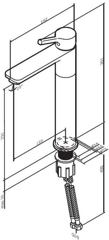 Смеситель для раковины AM.PM X-Joy F85A92022, черный