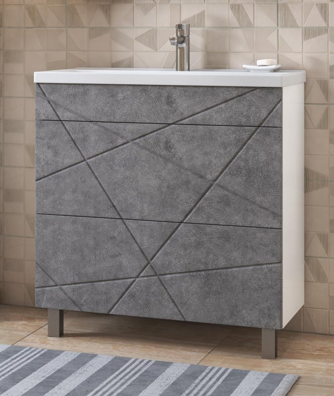 Тумба под раковину без столешницы Vigo Geometry 70 бетон