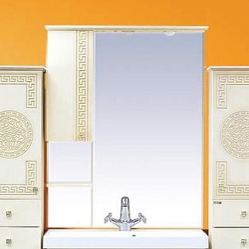 Зеркало Misty Olimpia Lux 90 L, бежевая патина