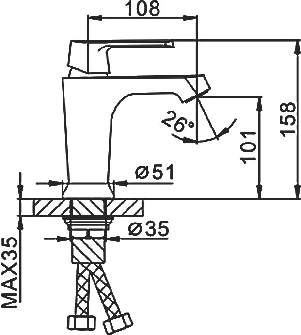 Смеситель для раковины Frap H31