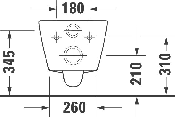 Чаша для унитаза подвесного Duravit D-Neo