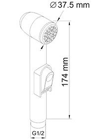 Гигиенический душ Wasserkraft A15357, шланг 120 см