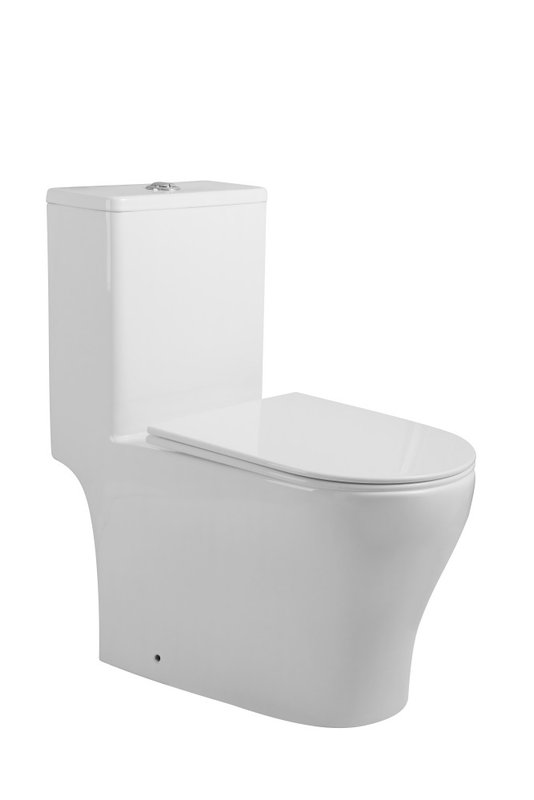 Унитаз-моноблок напольный Royce Elite RCT-111505WH безободковый, с микролифтом