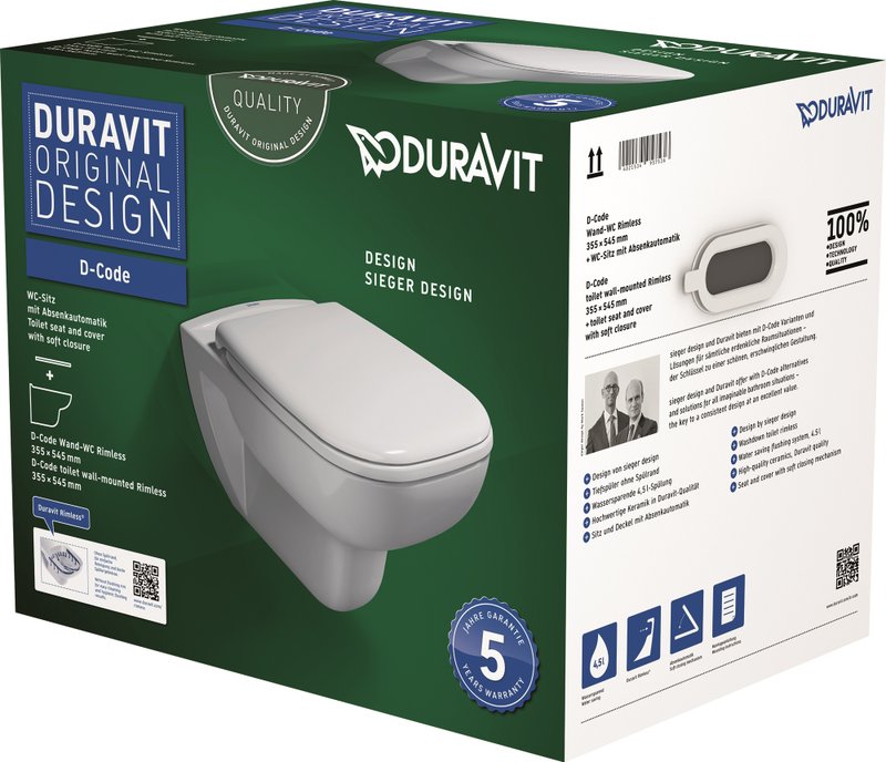 Унитаз подвесной Duravit D-code 45700900A1