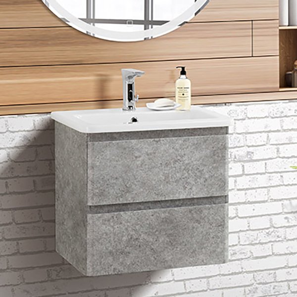 Тумба под раковину без столешницы BelBagno Albano-Cer 50 подвесная, cemento verona grigio