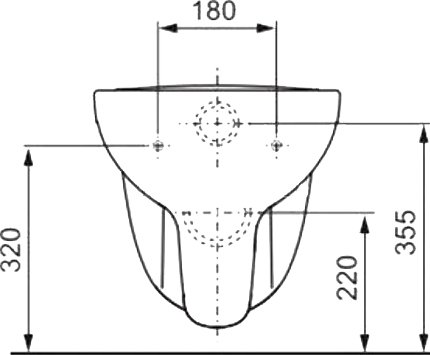 Чаша для унитаза подвесного TECE V04 9700004