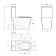 Унитаз-моноблок напольный BelBagno Tre BB673CP-MN-TOR/SC
