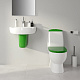 Унитаз-компакт напольный Sanita luxe Best Comfort, белый, зеленый