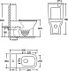 Унитаз-компакт напольный SantiLine SL-5043, белый