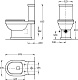 Унитаз-компакт напольный KERAMA MARAZZI Pompei PO.wc.01, с микролифтом