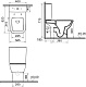 Унитаз-компакт напольный VitrA Integra Square Open-Back 9833B003-7205