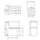 Унитаз-моноблок напольный Grossman Thin Rim GR-5607SQ